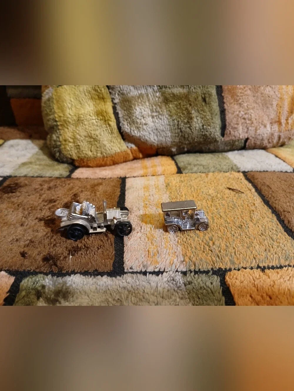 Silver Toy Car Set 2 Metallic Miniature Vehicles